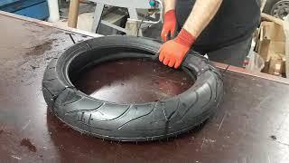 Changing a motorcycle tire with zip ties