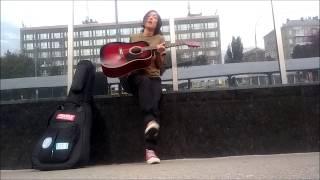 I sing a song at the druzhby narodiv station in Ukraine