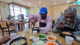 Africans taste Korean food (meori gukbap)| See their reaction 