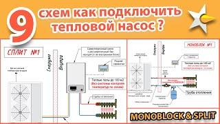 9 схем как подключить тепловой насос воздух-вода