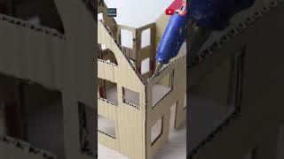 Winter Christmas House using Cardboard and Airdry Clay