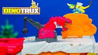 DINOTRUX Netflix Dreamworks Dinotrux Ty Rux Construction Set Dinotrux video toy Unboxing