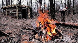 Землянка в ЛЕСУ запекаем КУРИЦУ  НА УГЛЯХ..  UGLYAKH Dugout bake CHICKEN  ON CHARCOAL