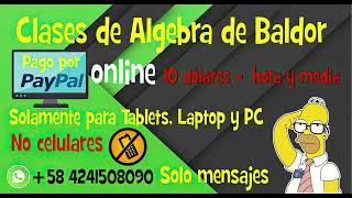 Clases de Algebra de Baldor