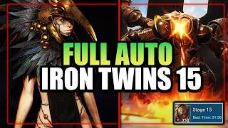 100% AUTO Speed Team ! - IRON TWINS FORTRESS STAGE 15 GUIDE ! | Raid Shadow legends (Test Server)