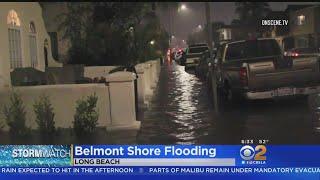 Heavy Rain Floods Seal Beach, Long Beach