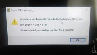 How Install Delcam 2010 or Solve Powermill PAF ERROR in win10 /7 "PAF Error = 4 Line = 8191 حل مشکل