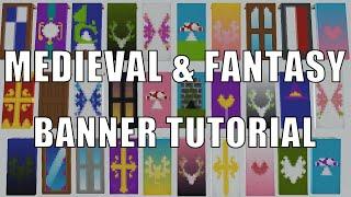 Minecraft Banners 25+ Medieval & Fantasy Designs | Build Tutorial