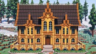 Minecraft: How to Build an Oak Mansion | Wooden Survival House Tutorial