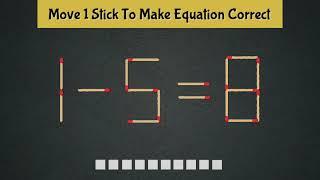 Move only 1 stick to make equation correct @MindYourOpinion