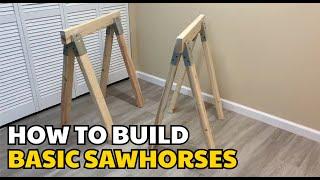 Building Sawhorses from 2x4 lumber and HDX metal brackets