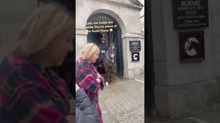 The royal Horse and the lady inside the white line #trending  #tourister  #ytshorts #tourist #horse