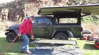 Camp/Swag set up. Super Fast! #jeep #jeeplife #camping #campinglife #gladiator #jeepwrangler #vidiq