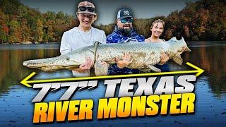 Massive 7-Foot 7 inch Alligator Gar CAUGHT ON FILM!