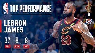 LeBron James Leads Cavs to 4th Straight Win With 37/8/8 | February 13, 2018