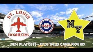 AAFA 2024 Playoffs East Wild Card Rd - St. Louis Bombers (10-6) @ New York Stars (9-7)