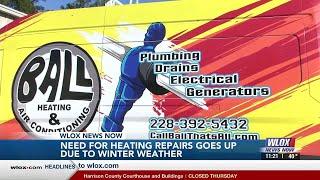 Need for heating repairs goes up due to winter weather