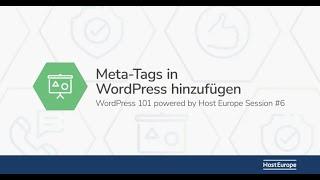 Meta Tags in WordPress einfügen - Unser 101 WordPress Tutorial