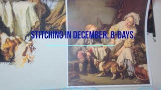 Stitching in December, bdays, trip to Fiber & Threads Needlework