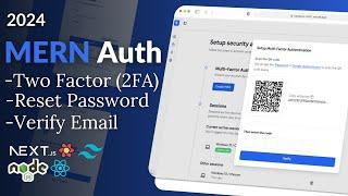 Build Advanced MERN Auth: 2FA, Email Verification, Cookies, Sessions, and JWT with Node.js & Next.js
