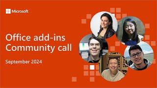 Office add-ins community call - September 2024