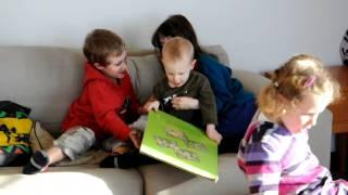 Edward Lara Nina and Rupert reading stories.AVI