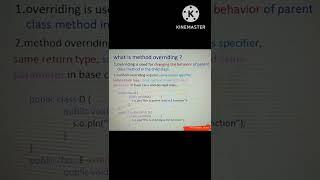 What is method overriding in Java with example?#shorts@M.A.T CODING BLOG'S