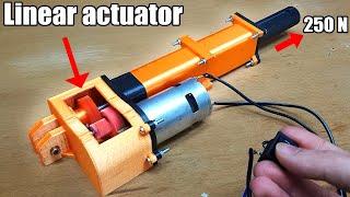 3D printed Gearbox powered Linear Actuator | High Torque