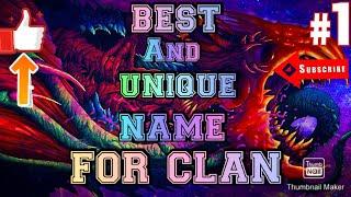 BEST AND UNIQUE CLAN NAMES FOR PUBG PLAYERS #1(PUBG MOBILE)