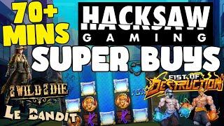 *70+ MINUTES* OF HACKSAW SUPER BUYS!! ON HIGHER STAKES - TRYING STRATEGIES FOR A BIG WIN