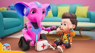 Boo Boo Song + More Nursery Rhymes & Kids Songs | Robo Verse