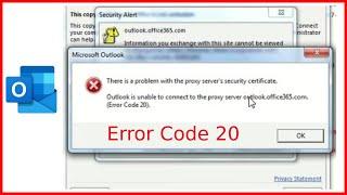 Outlook Error Code 20