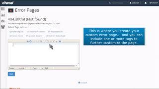 cPanel: How to Create Custom Error Pages