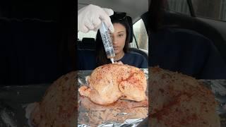 cooking thanksgiving dinner in the car #shorts #thanksgiving #cooking #turkey #macncheese #recipe