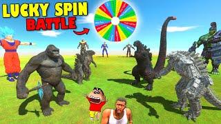 LUCKY MYSTERY SPIN BATTLES with SHINCHAN vs PINCHAN vs CHOP vs AMAAN-T in Animal Revolt Battle Sim