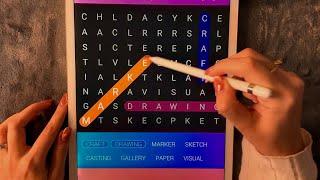  iPad ASMR - SUPER RELAXING WORDSEARCH - Clicky Whispers