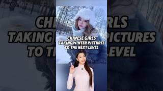 Chinese Girls Taking Winter Pictures to the Next Level  #china #chinesegirl #funny #photography