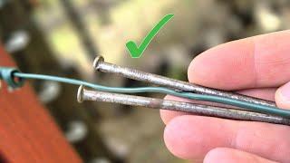 Wire Tensioning System Using Nails (Simplified) - Powerful Tension System You've Never Seen