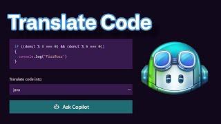 How to translate code into other languages: GitHub Copilot Labs #Short