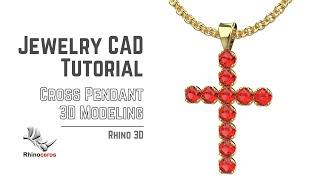 Easy Cross Pendant 3D Modeling for Beginners: Step-by-Step in Rhino 3D #486