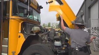 How are school buses inspected in Ohio?