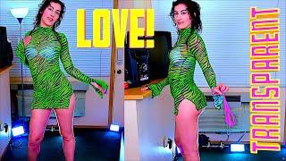 Sexy Dresses Try On Haul - No Panties, Transparent Lingerie Green Red Dress