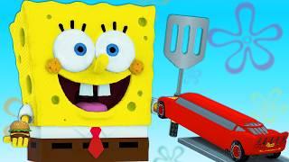 LONG CARS vs SPONGEBOB in Teardown