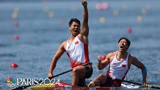 China's Liu and Ji paddle to dominant gold in men's C-2 500m final | Paris Olympics | NBC Sports