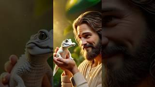 Jesus Successfully Raised An Albino Crocodile #fe #edit #shortvideo #jesuschrist