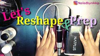 Stiletto Nails - My Reshape & Prep routine - Natplus portable E-file