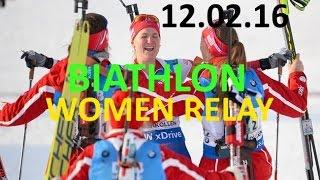 BIATHLON / WOMEN / RELAY/ 11.03.2016 / World Championship / Norway / HOLMENKOLLEN/ LIVE STREAM