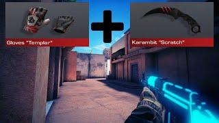  Gloves "Templar" and Karambit "scratch" | Сет Standoff 2  #standoff2 #нож #перчатки #сеты #скины