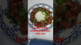 lunch my employer chicken with rice  yummy trending #asmr# short video