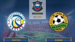 AFL. Russia. Premier League. 18 Tour. Rostov-Kuban